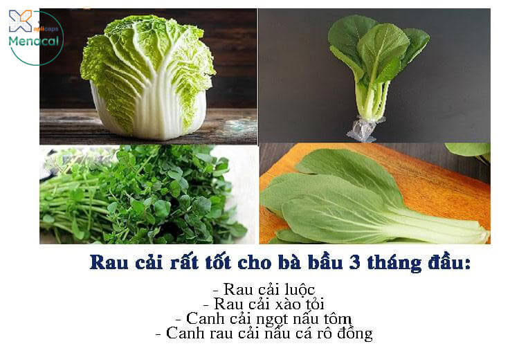 Những món ăn từ rau cải thích hợp cho mẹ bầu