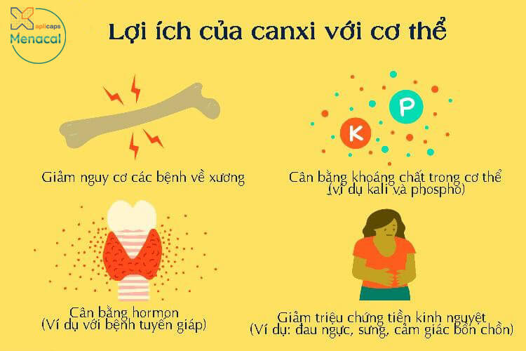 Một số lợi ích khác của canxi với cơ thể