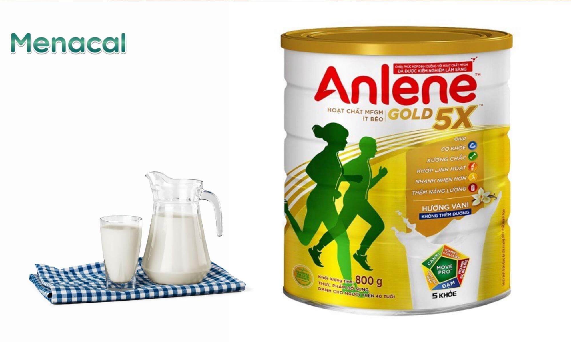 Anlene Gold 5X cung cấp nhiều dưỡng chất tốt cho sức khỏe tổng thể