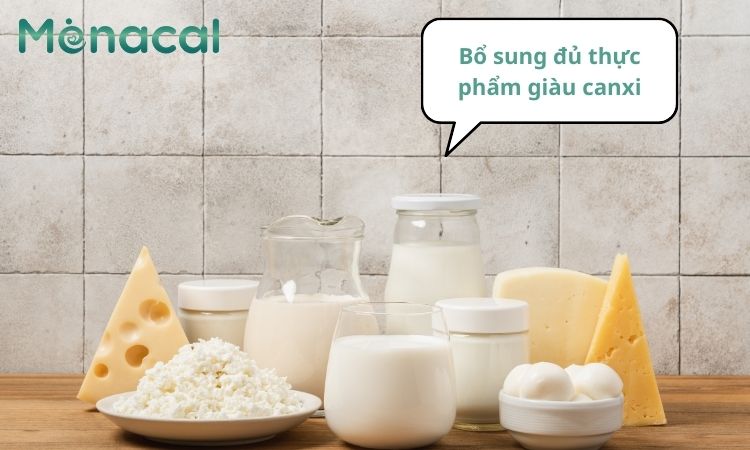 Bổ sung đủ canxi từ thực phẩm để xương luôn chắc khỏe