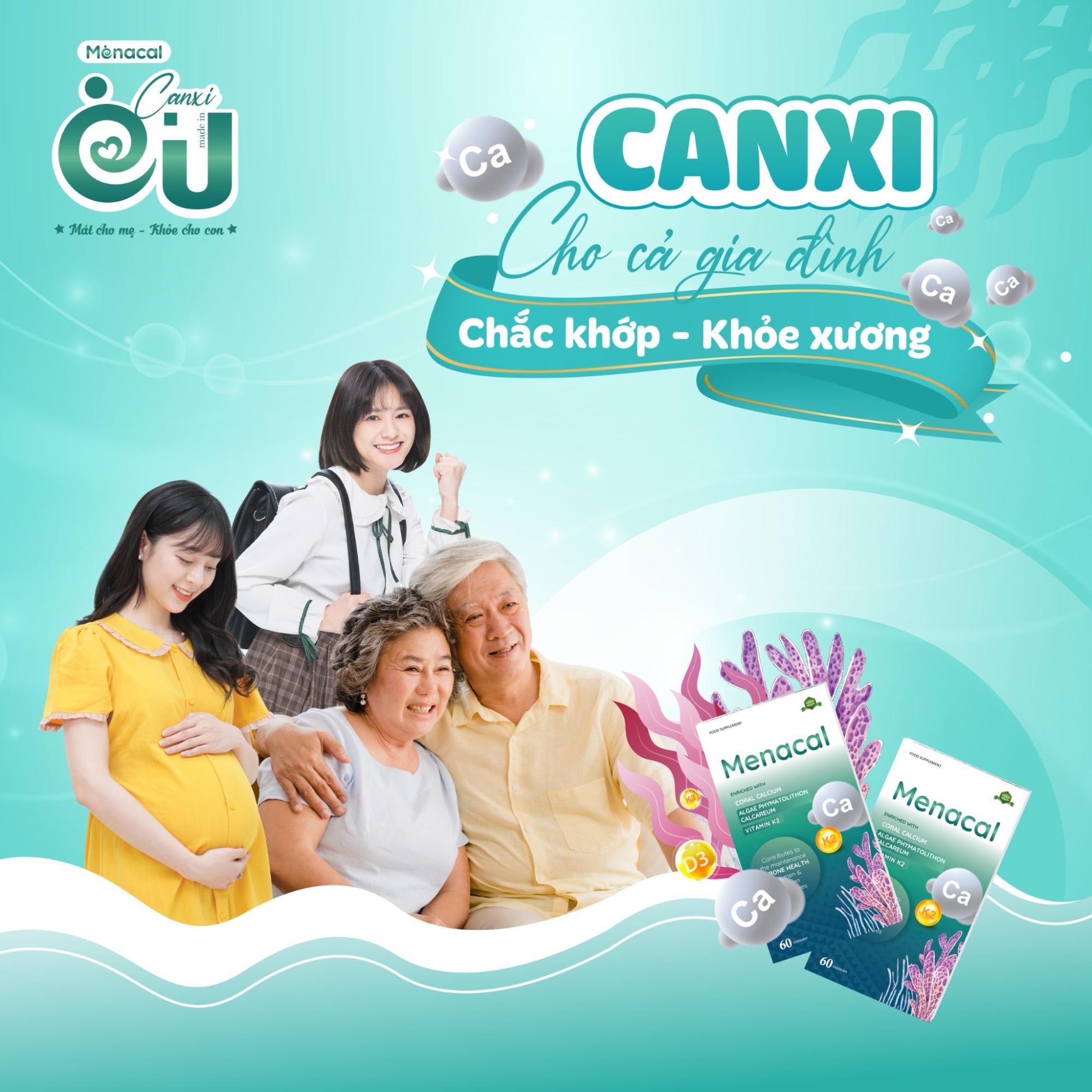 Canxi EU tảo biển Menacal phù hợp với cả gia đình