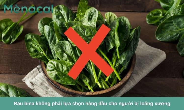 Rau bina không phải là nguồn bổ sung canxi hiệu quả