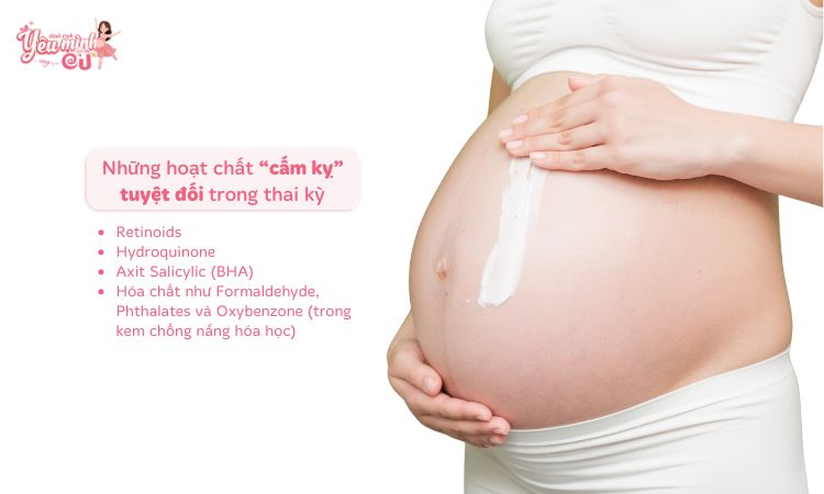 Mẹ bầu cần tránh xa nhưng hoạt chất dưỡng da có ảnh hưởng xấu trong thai kỳ