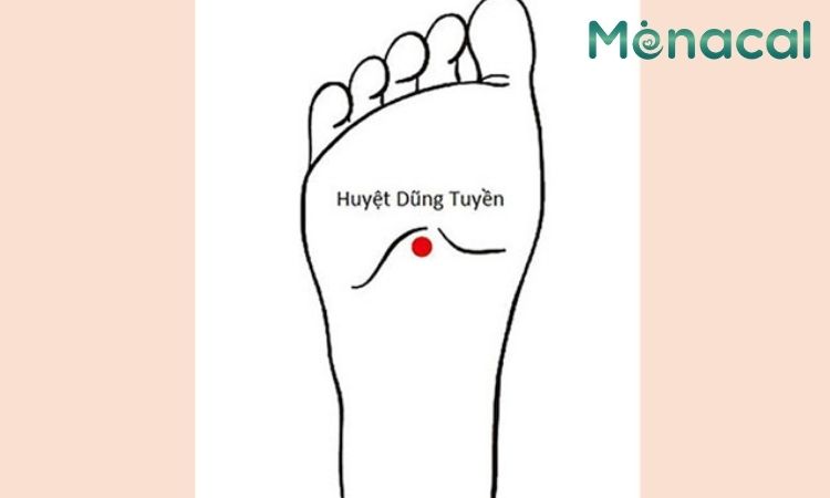 Tác động huyệt Dũng Tuyền để cải thiện lưu thông máu, tăng chất lượng giấc ngủ.