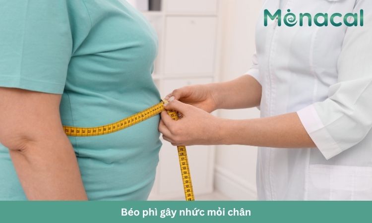 Béo phì là một trong những nguyên nhân thường gặp gây nhức mỏi chân.